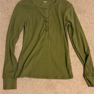 Old Navy Forest Green Long Sleeve Top